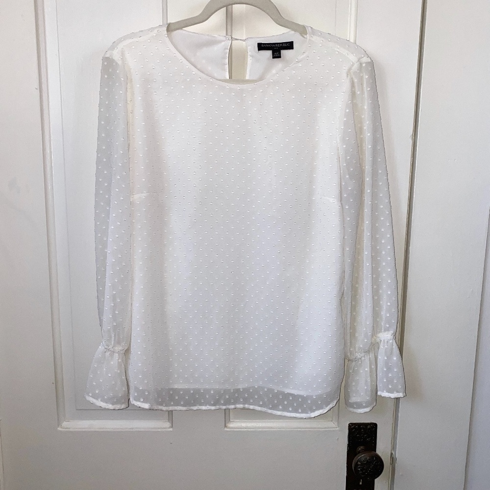 Banana Republic Factory Eyelet Long-Sleeved Blouse